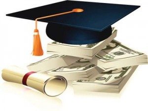Graduation cap with student loan debt