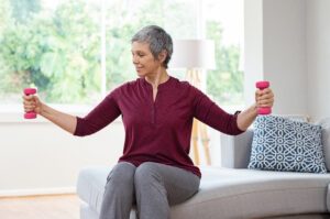 Older woman excercising