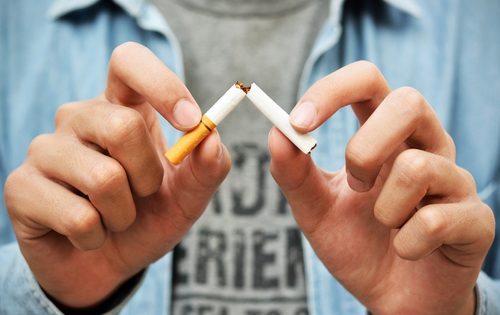Broken cigarette to quit smoking