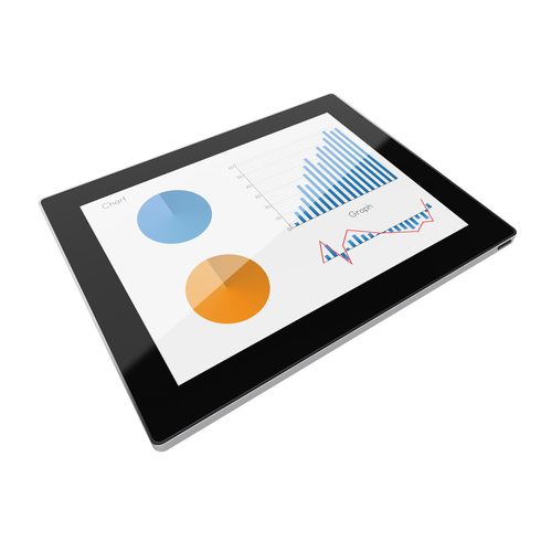 iPad showing a mortgage graph